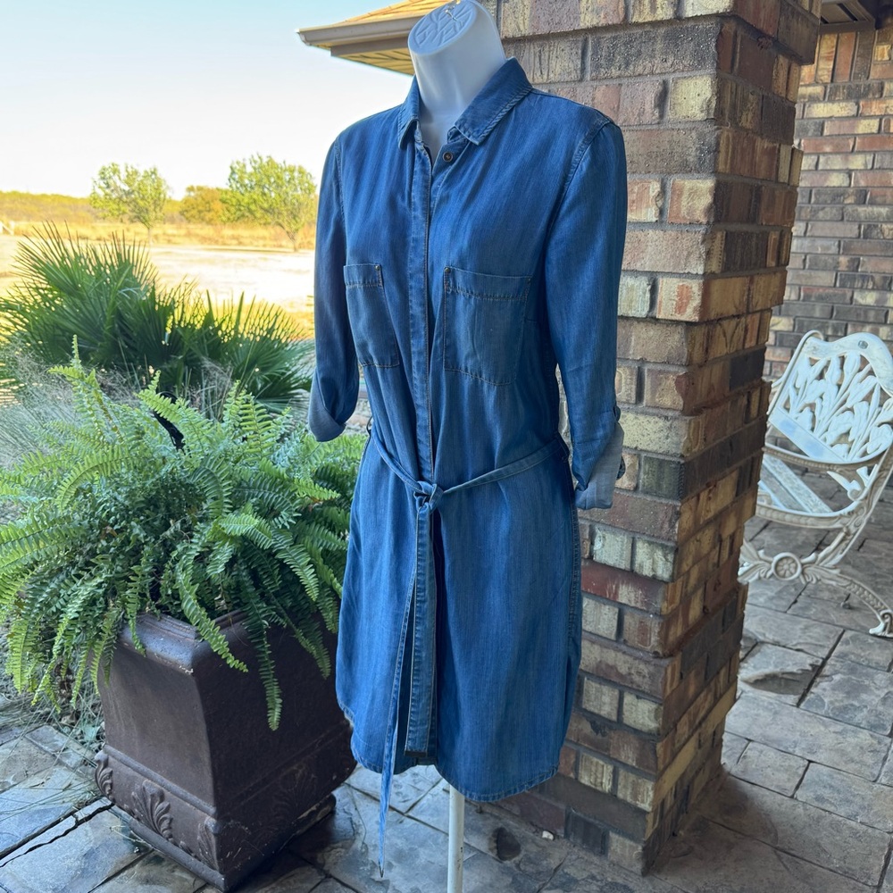 Kut from the Kloth Blue Long Sleeve Denim dress; XS